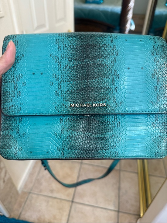 Handbags - Michael kors teal leather crossbody bag
